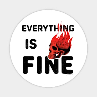 Everything Is Fine: Fiery Skull Magnet